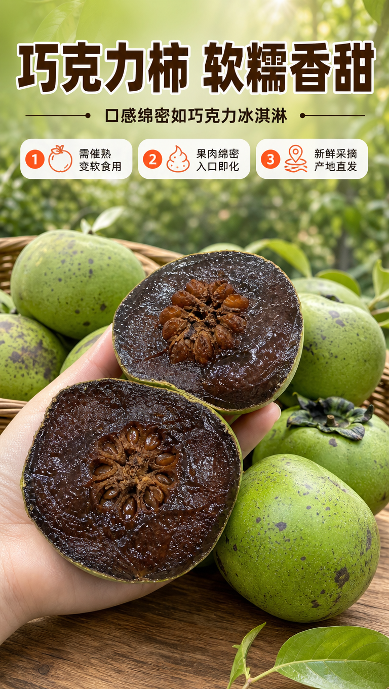 [商品] 使用【图1】整果展示、【图3】双果切开剖面；保留巧克… - 图片创意预览