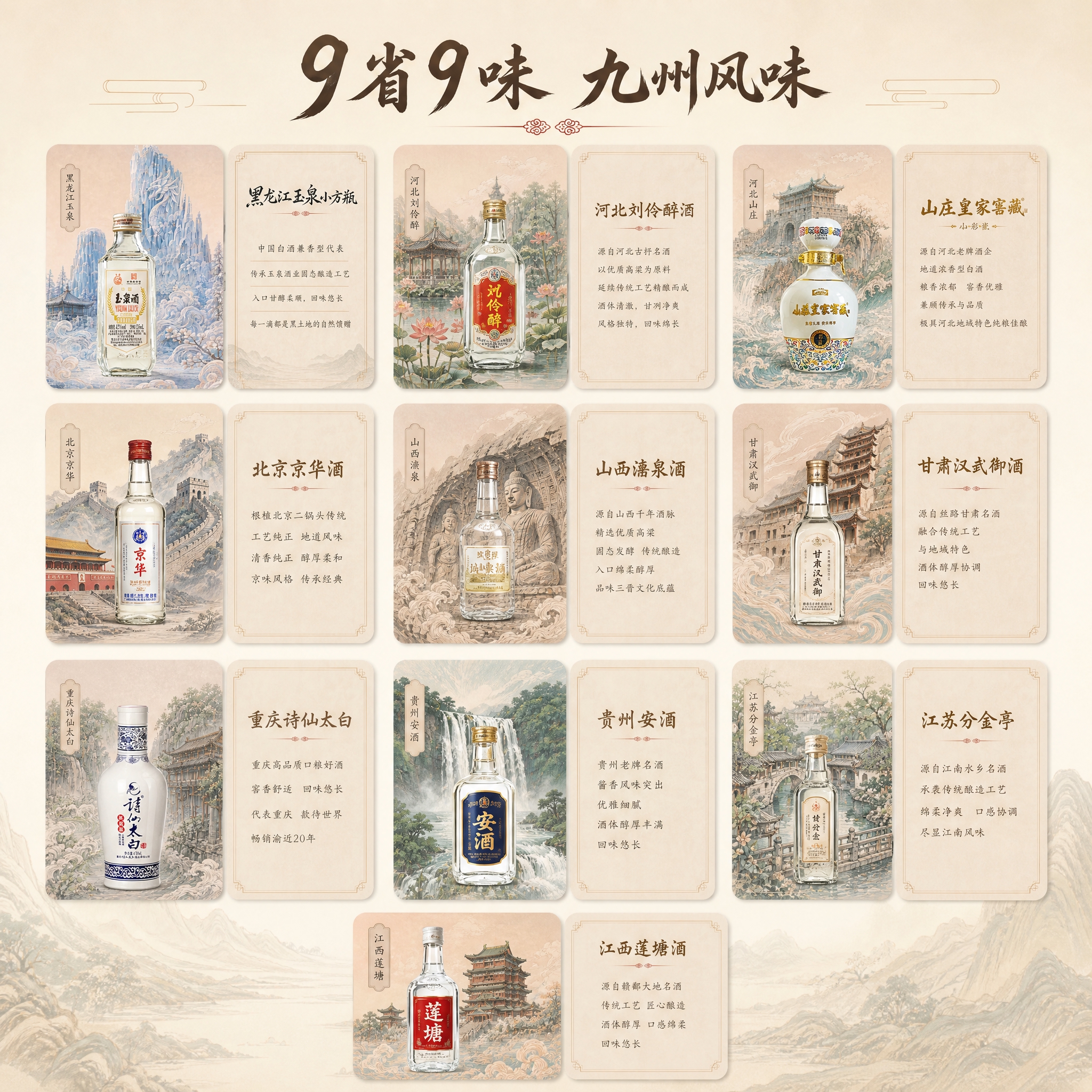 京东电商主图，1:1比例，新中式国潮水墨风格，米白暖色调，品质… - 图片创意预览