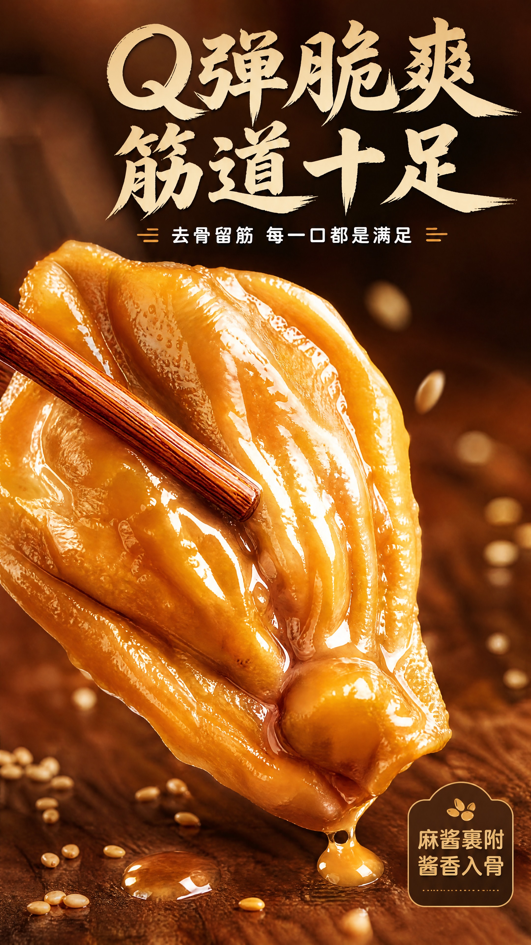 [商品] 使用【图1】沃集鲜麻酱脱骨鸭掌；保留鸭掌金黄酱色、脱… - 图片创意预览