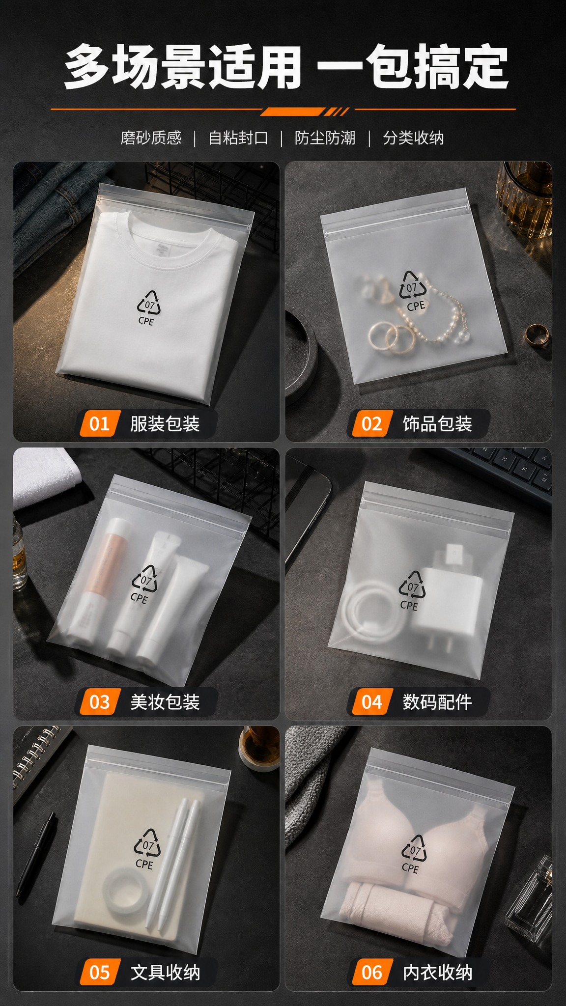 [商品] 使用【图1】CPE磨砂自粘袋；保留白色半透明磨砂质感… - 图片创意预览