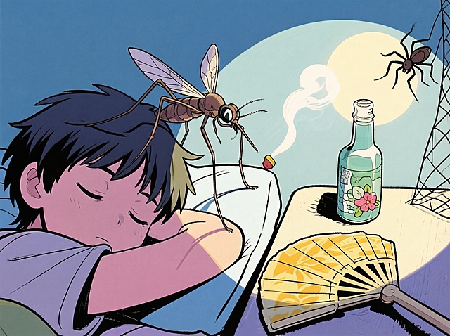 将小男孩眼睛上的一团黑色的东西去掉