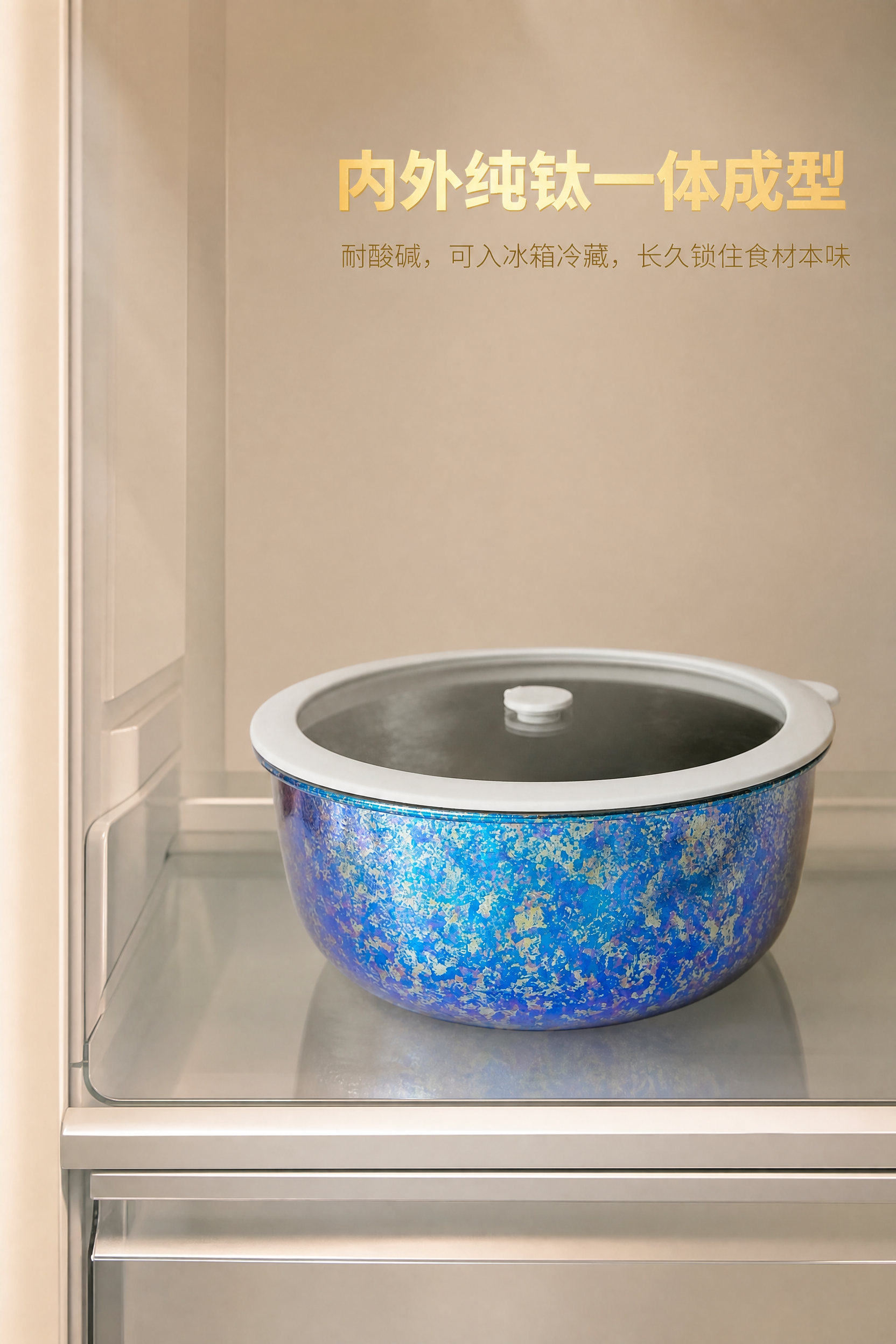 [商品] 使用【图3】蓝紫色款纯钛保鲜汤盆带钢化玻璃盖；保留白… - 图片创意预览