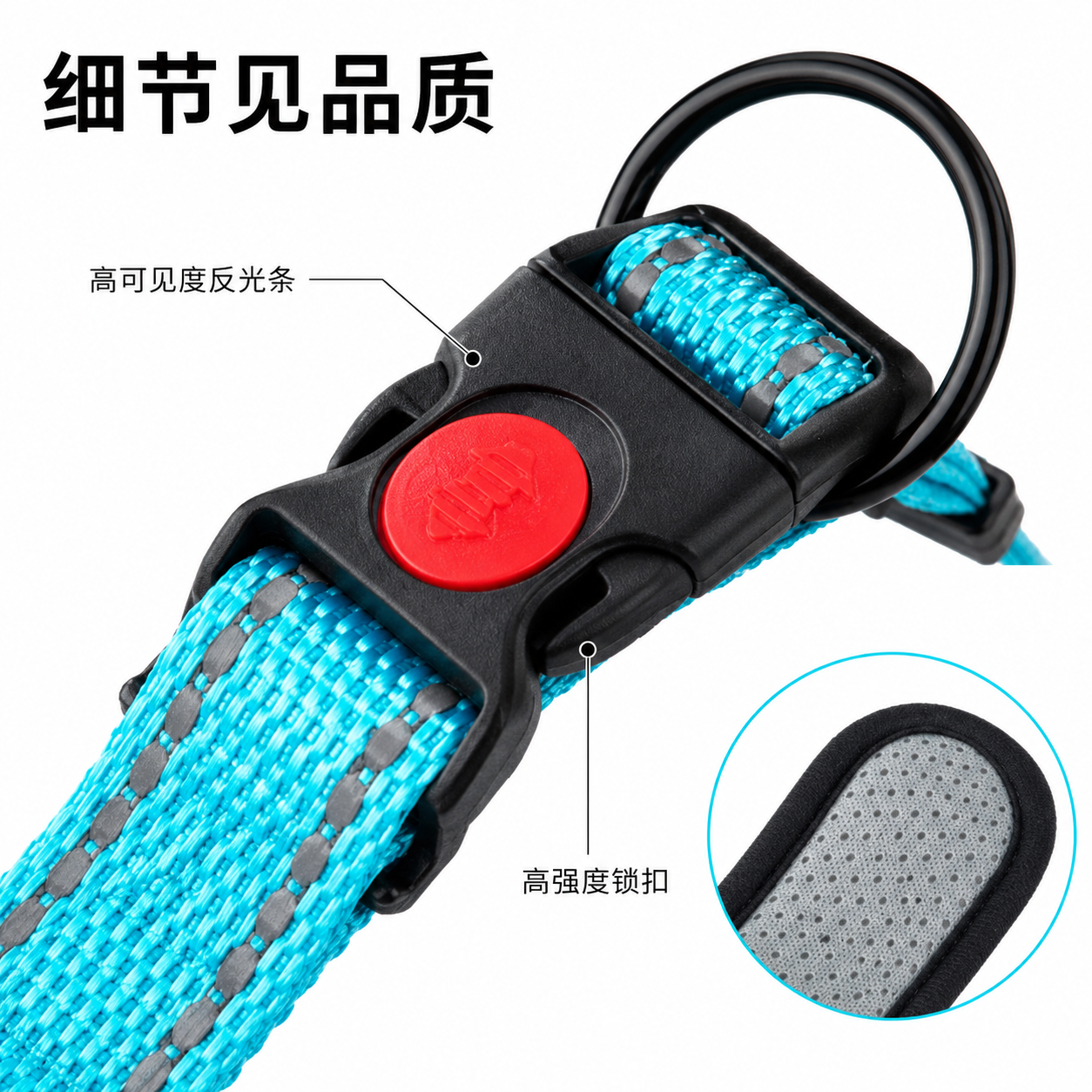 [主图-3] 宠物项圈细节特写展示图 [氛围风格] 宠物用品电… - 图片创意预览