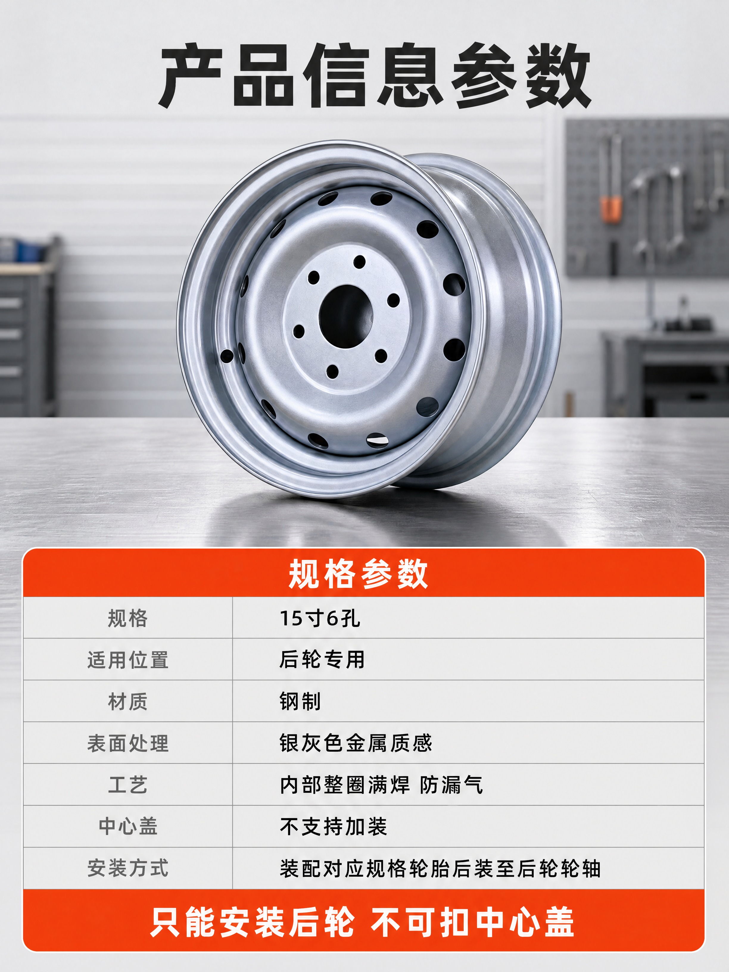 [商品] 使用【图38】【图40】汽车钢制满焊轮毂 多孔位适配… - 图片创意预览