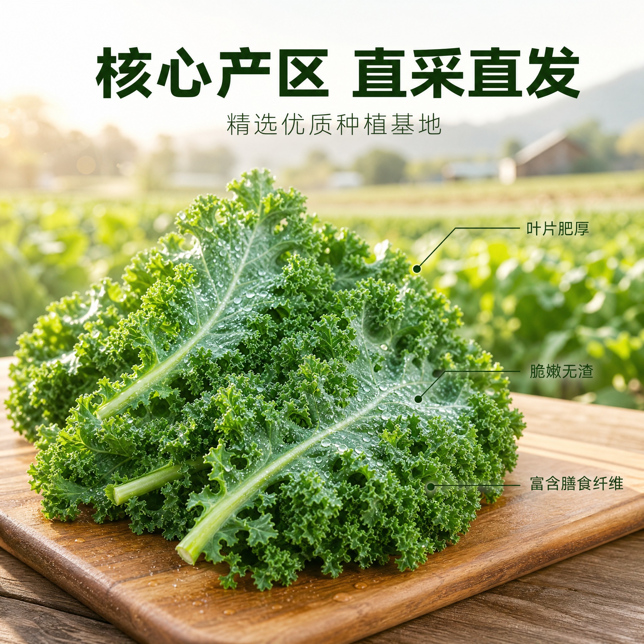 [主图-2] 主题：羽衣甘蓝产地溯源 核心亮点与品质信任。 [… - 图片创意预览
