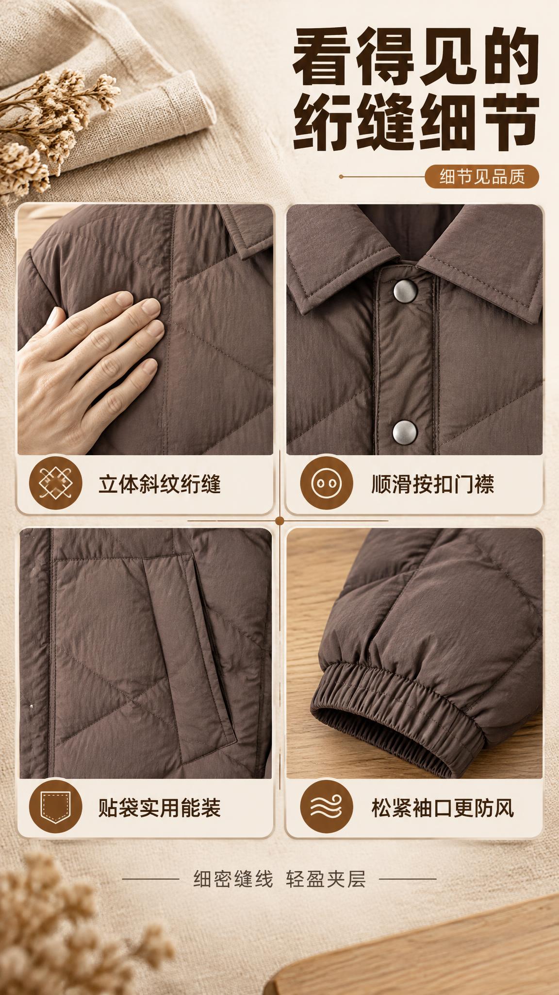[标题版式] 标题横排于画面右上留白，深咖粗体，右下角配焦糖棕… - 图片创意预览