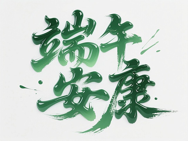 文字内容为“端午安康”，笔触清晰可见，中国风，光影效果，结合东方禅韵风格，高级感