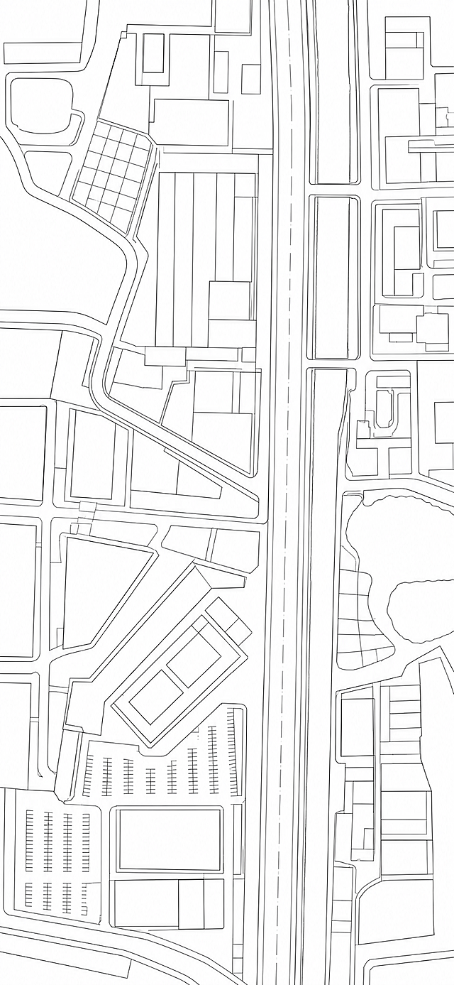 极简线条勾勒未来都市肌理，融合现代感与科技感，3D风俯瞰视角呈现赛博朋克式城市布局，金属质感与虚拟现实交织，霓虹灯风隐现于结构缝隙。
