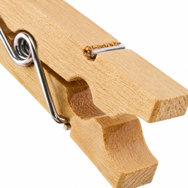 [Main image 9] Close-up display of the clamping part of wooden clothespin, show the clamping effect预览效果