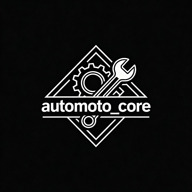 我的汽配网店名称是automoto_core，帮我生成一个店铺logo，风格要线条简约风，带汽配元素，