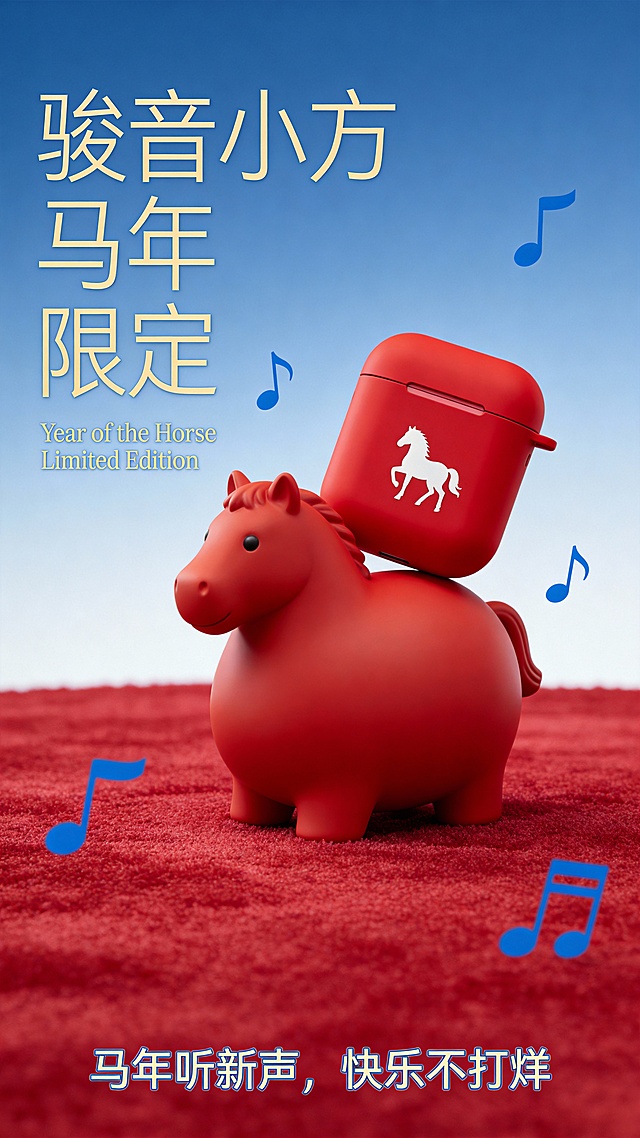 马年限定耳机电商商品图