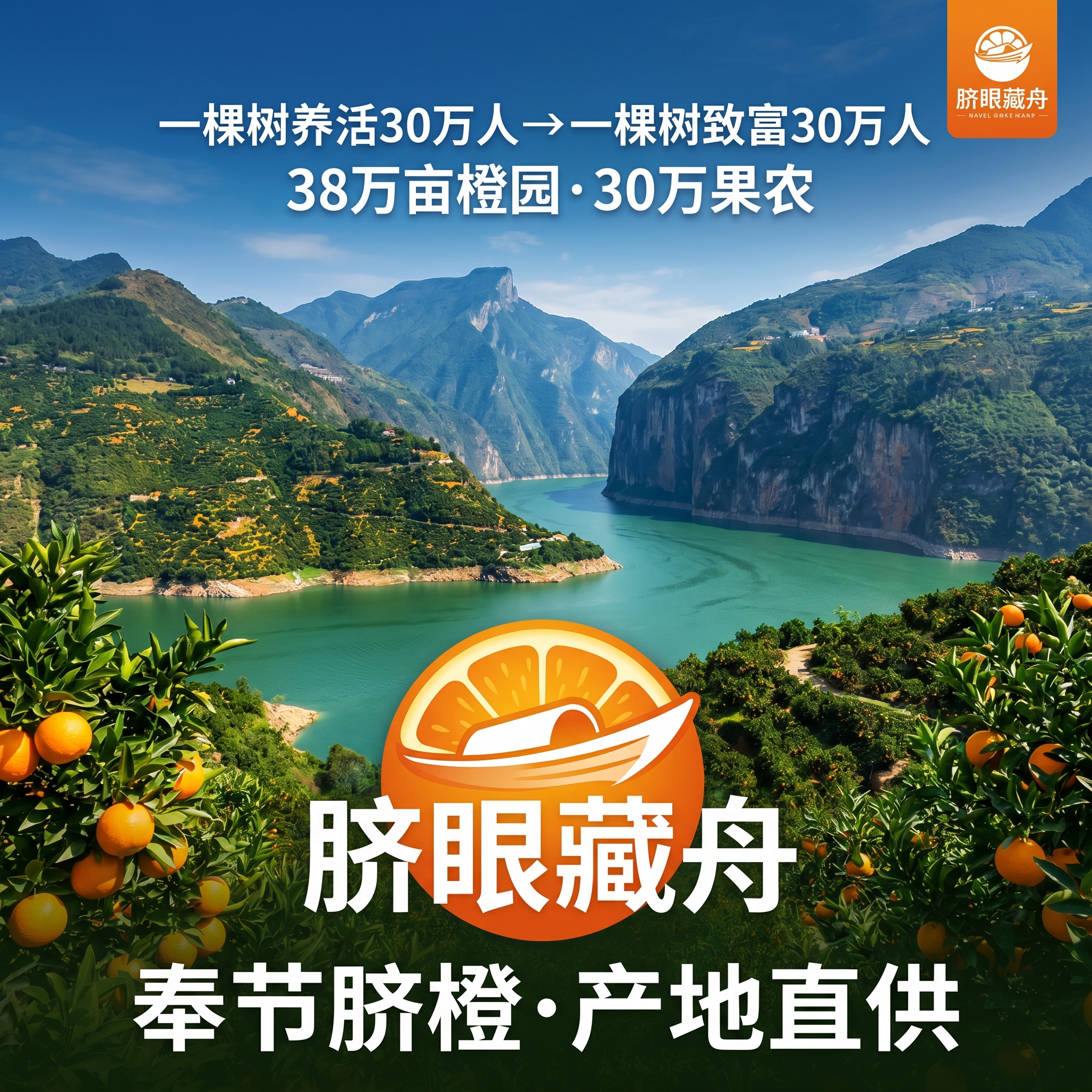 设计五张关于脐橙海报主图 主图一：千年诗“橙”·文化篇 · 主… - 图片创意预览