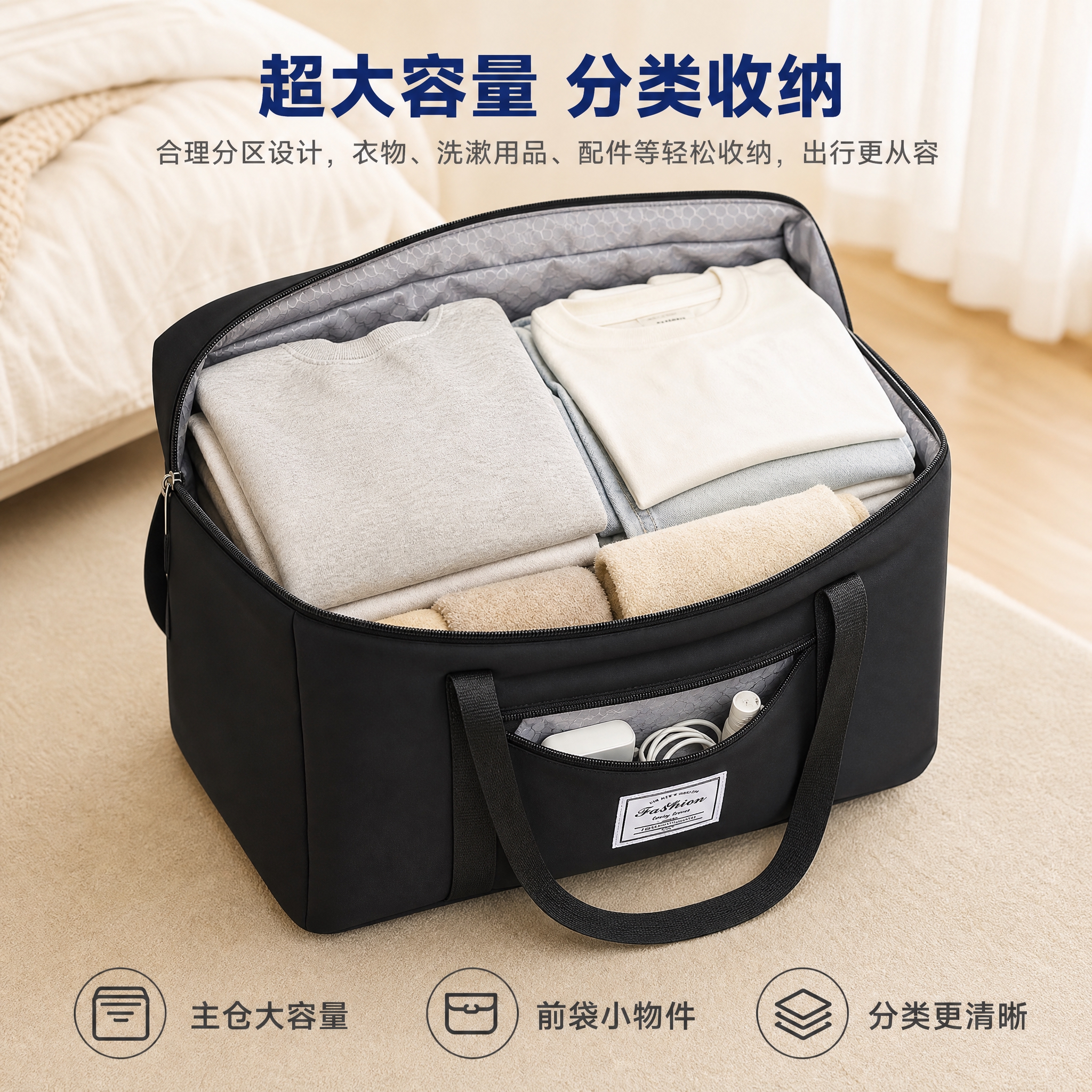 [主图-5] 内部容量展示，打开状态展示收纳空间与隔层结构。… - 图片创意预览