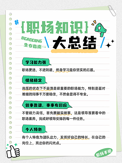 企业职场知识科普职场攻略小红书封面