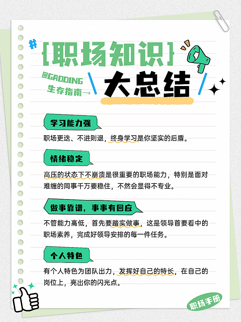 企业职场知识科普小红书配图