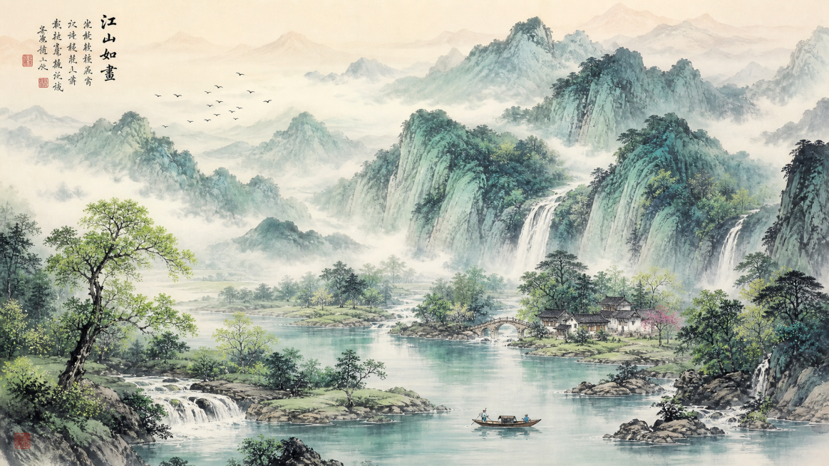 山水图片预览效果