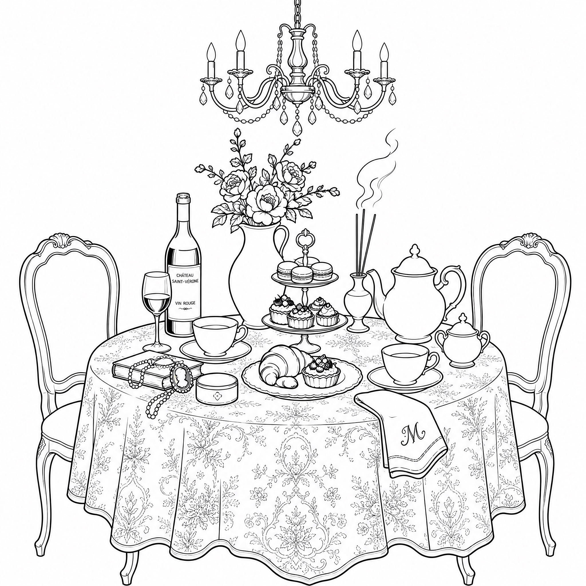 Add elegant French patterned fa… - 图片创意预览