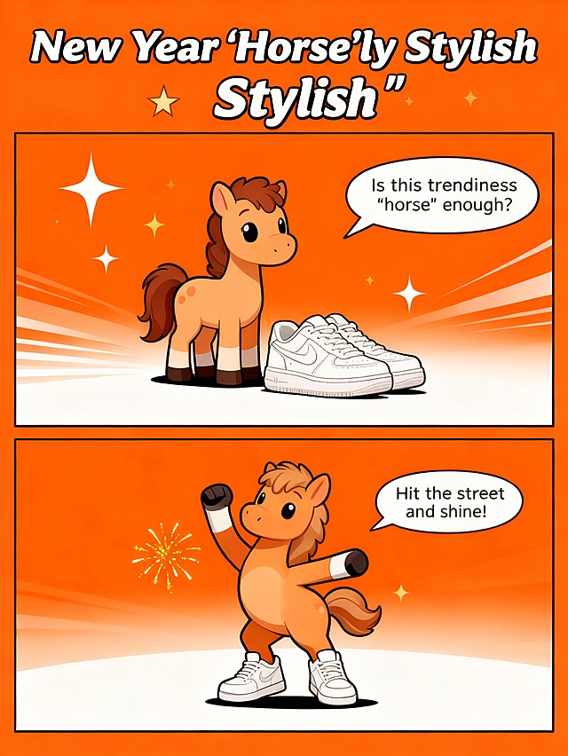 New Year 'Horse'ly Stylish | White Sneakers