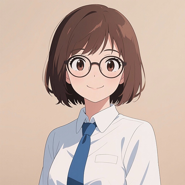 生成一张漫画风格的教师头像