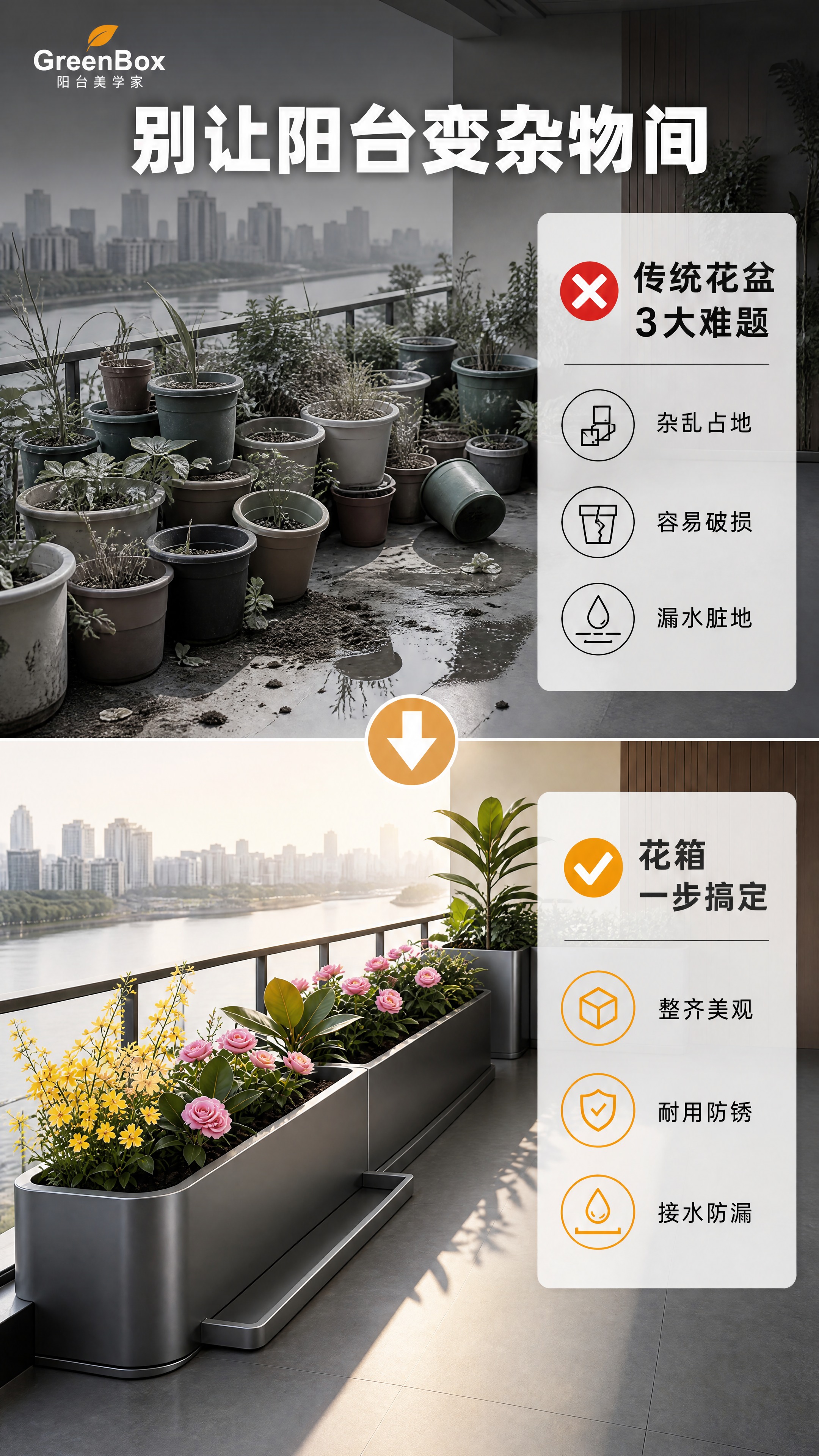 [商品] 使用【图1】GreenBox深灰色不锈钢花箱；保留产… - 图片创意预览
