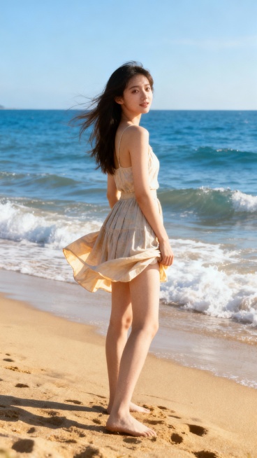 生成50张漂亮小姐姐全身照片，穿超短裙的，单张单张，不要合集预览效果