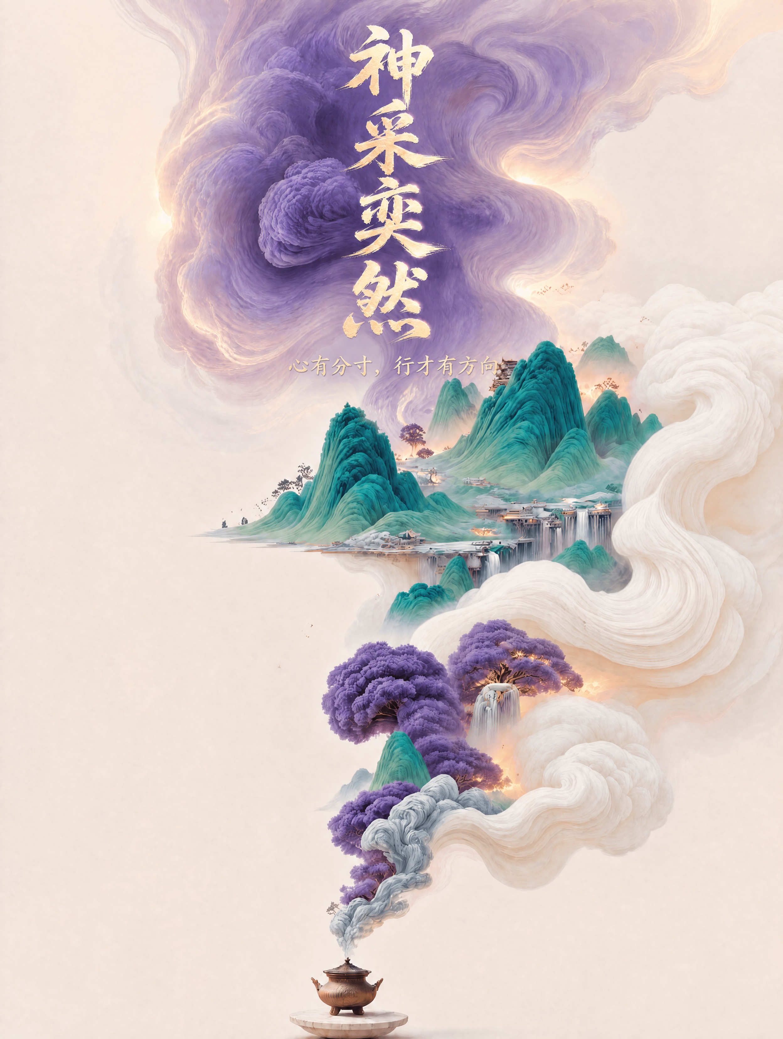 基于图二进行修改：将图一中的"神采奕然"四个字替换到图二上，并… - 图片创意预览