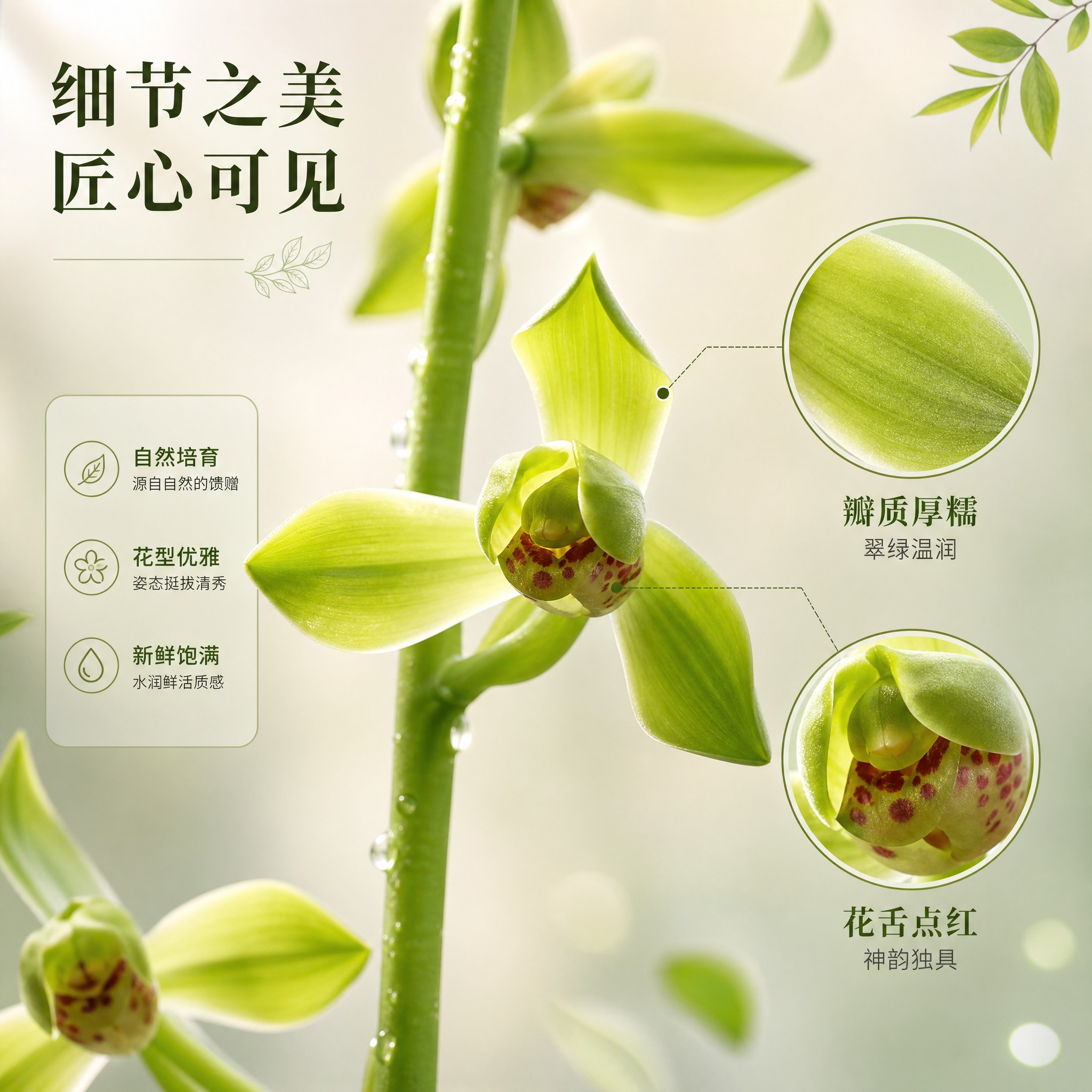 [主图-3] 材质细节 花朵微距质感展示。 [统一基调] 风格… - 图片创意预览