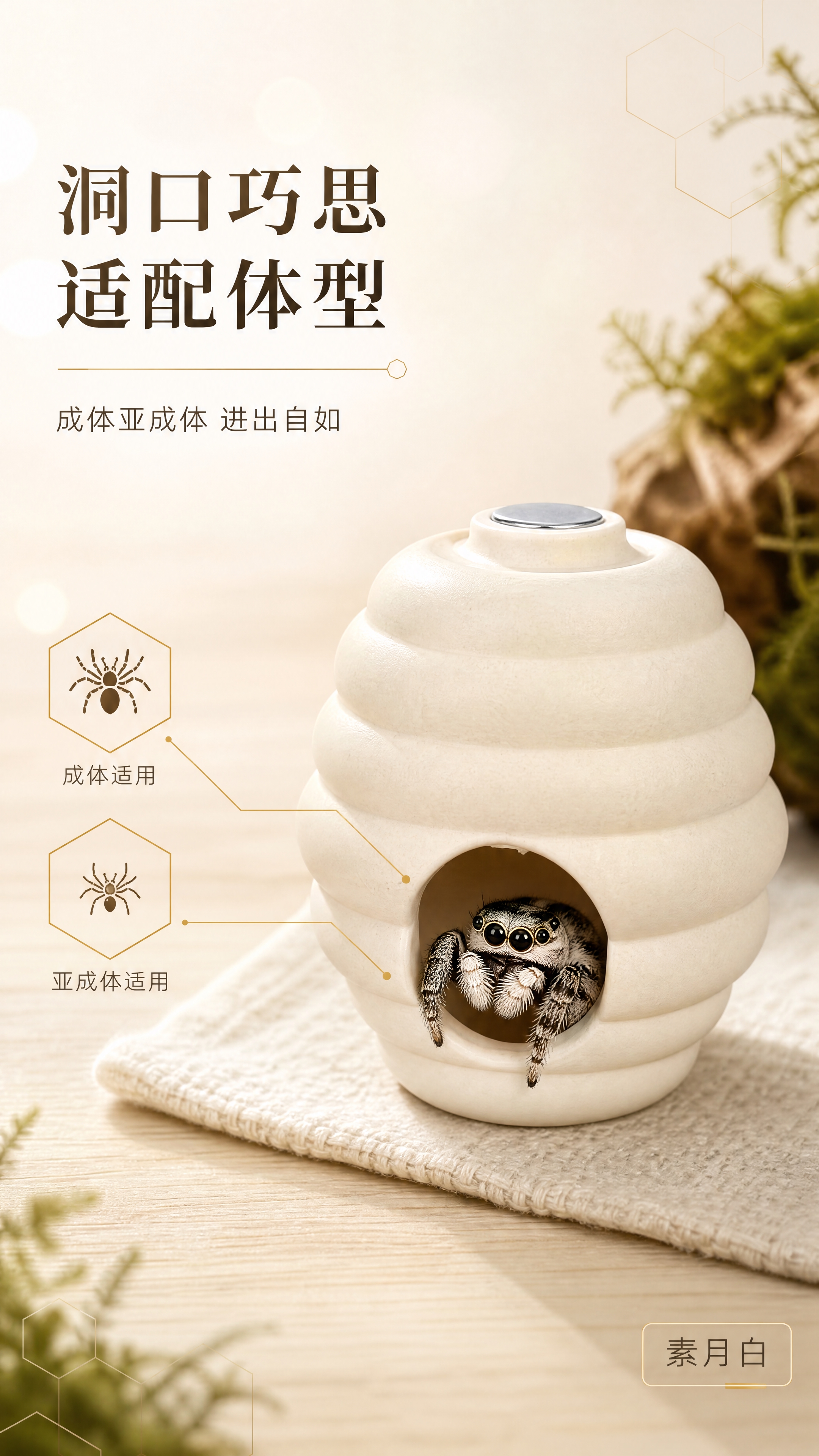 [商品] 使用【图1】米白跳蛛蜂巢躲避屋进行图生图；保留下宽上… - 图片创意预览