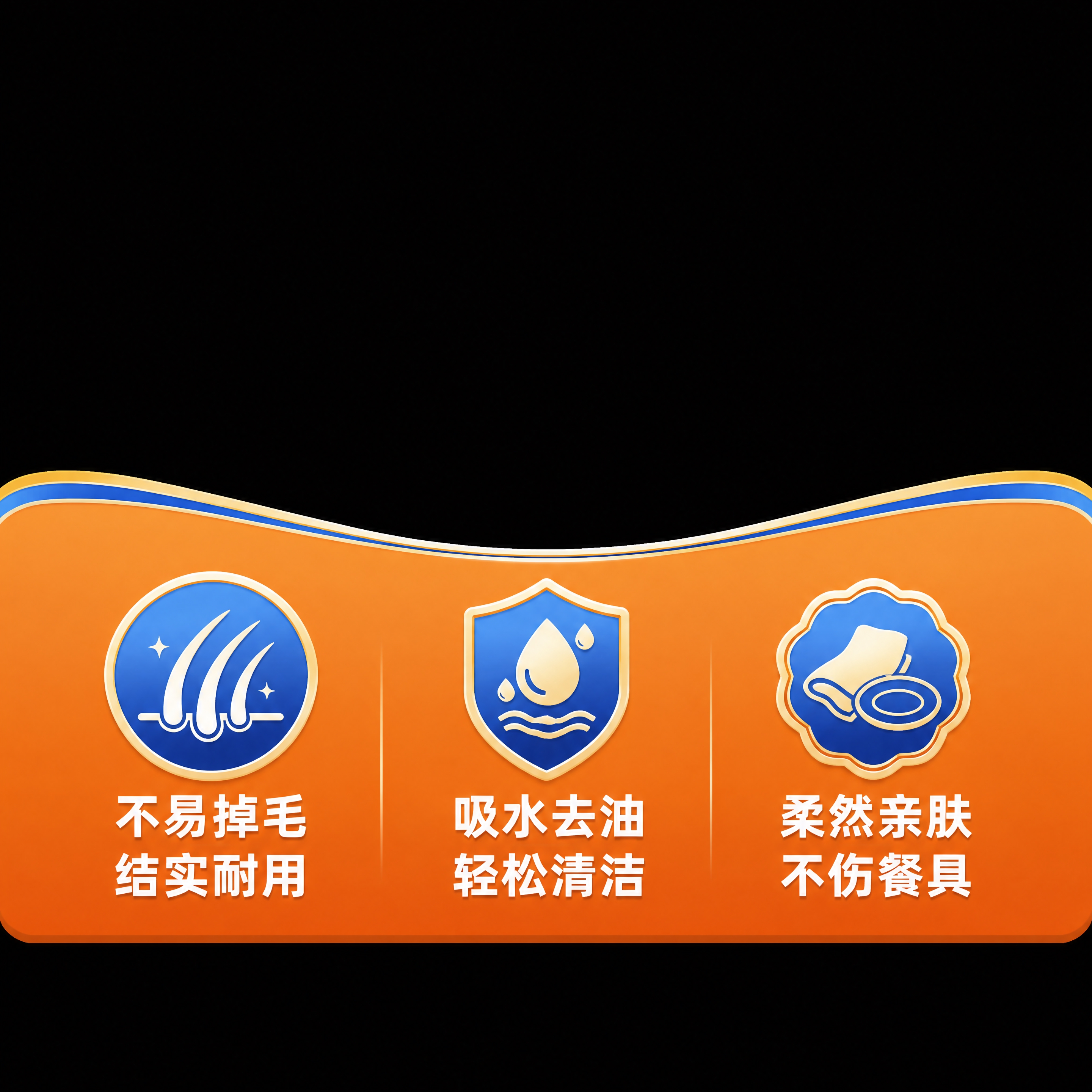 参考图底部贴片的版式骨架与设计风格，重新生成一张直播间底部卖点… - 图片创意预览