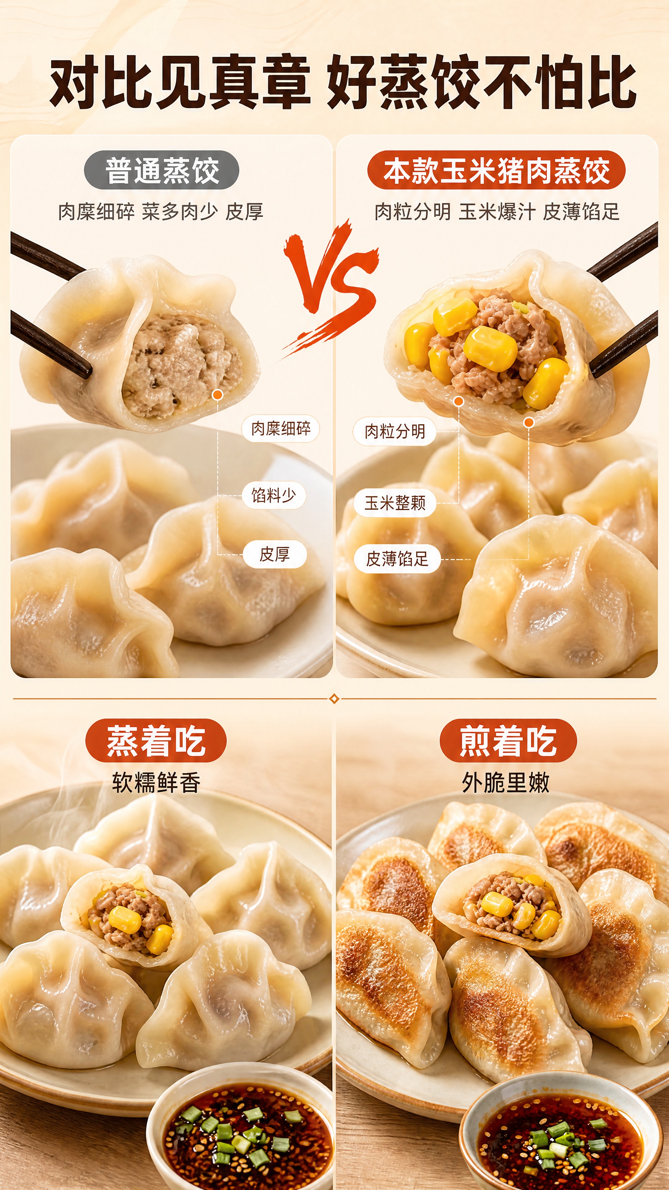 [商品] 使用【图2】玉米猪肉蒸饺；保留蒸饺褶皱花边、半透明白… - 图片创意预览