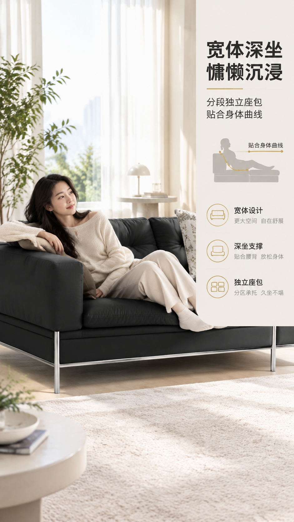 [商品] 使用【图1】S8891卢卡斯黑色方块沙发；保留方正造… - 图片创意预览