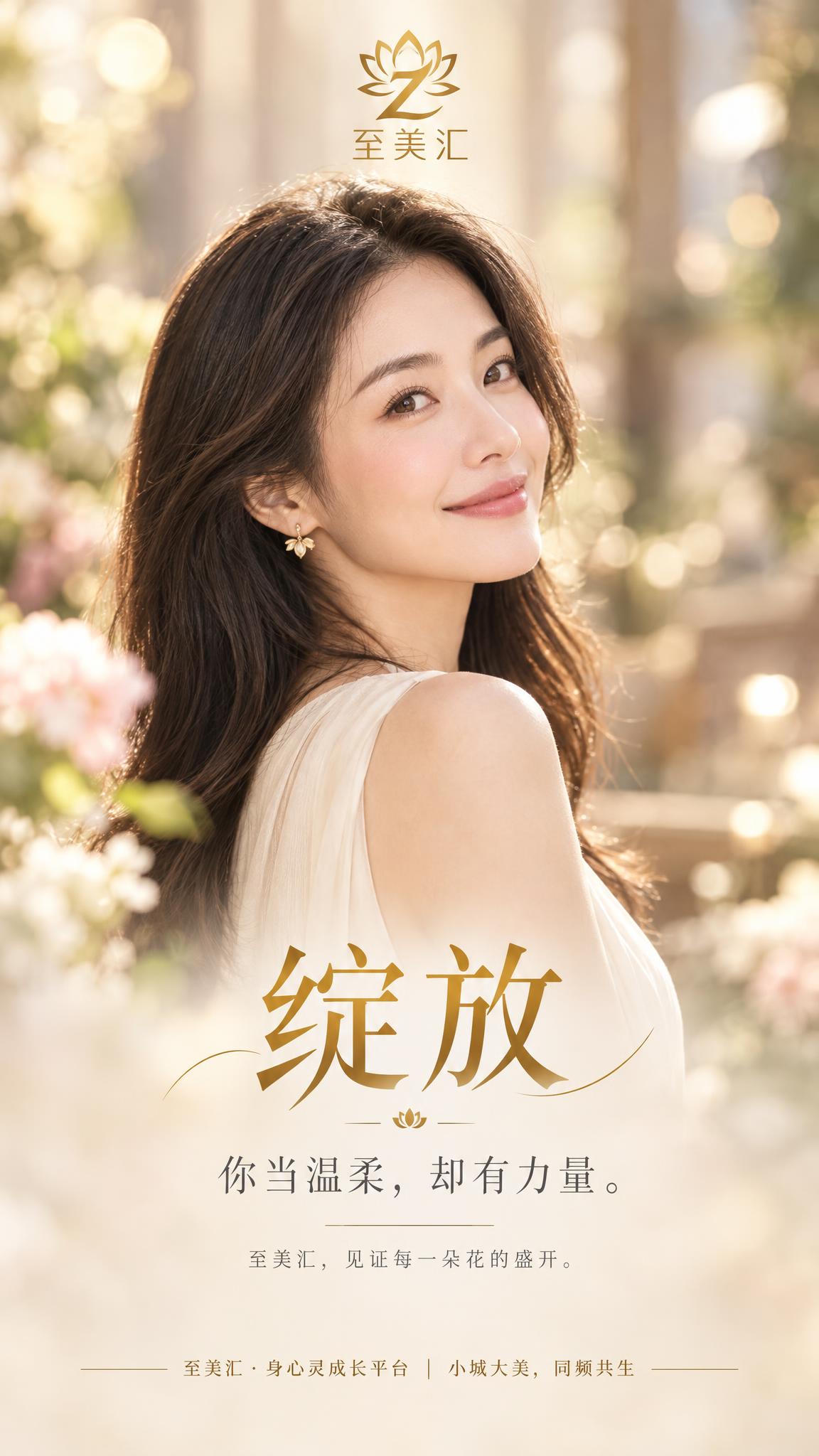 高级品牌主视觉海报，9:16竖版，禅意美学风格，精英女性生活方… - 图片创意预览
