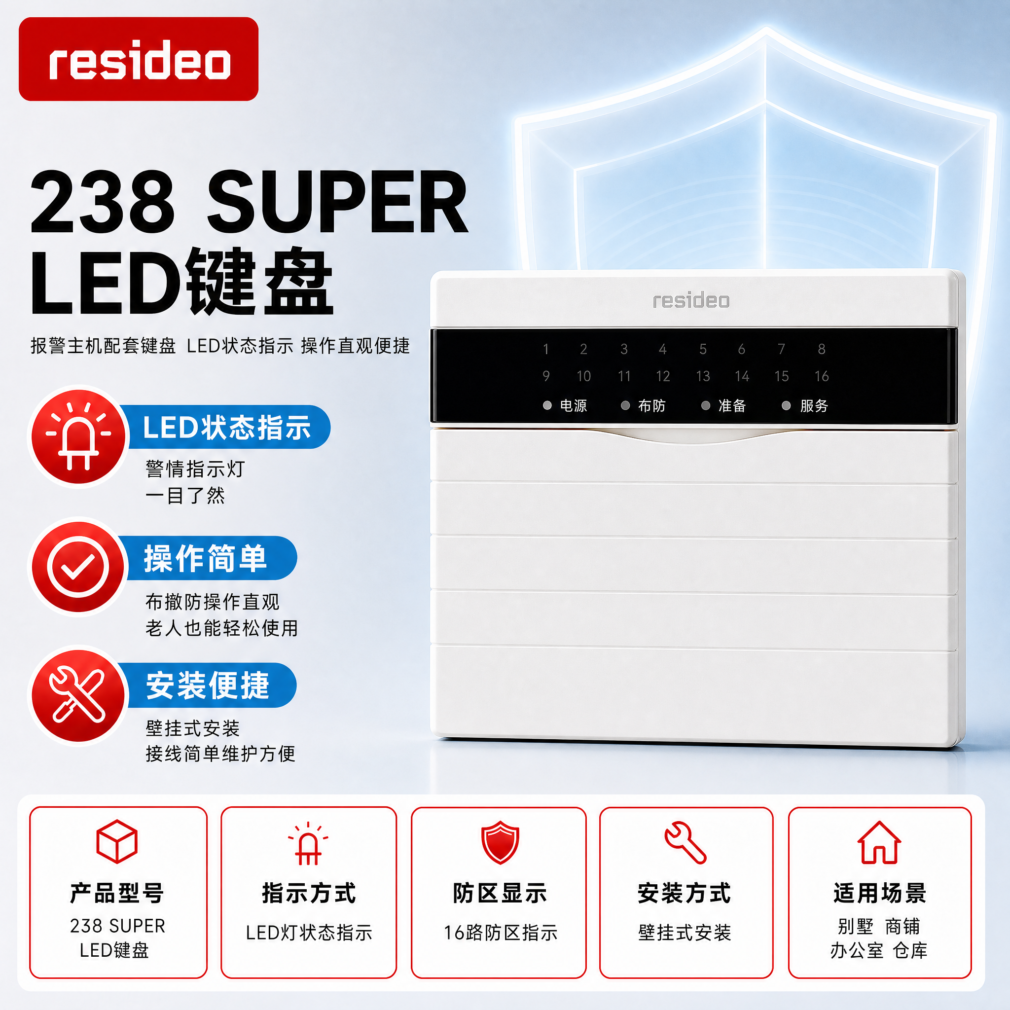 [主图-1] 238 SUPER LED 键盘 商品识别/核心… - 图片创意预览