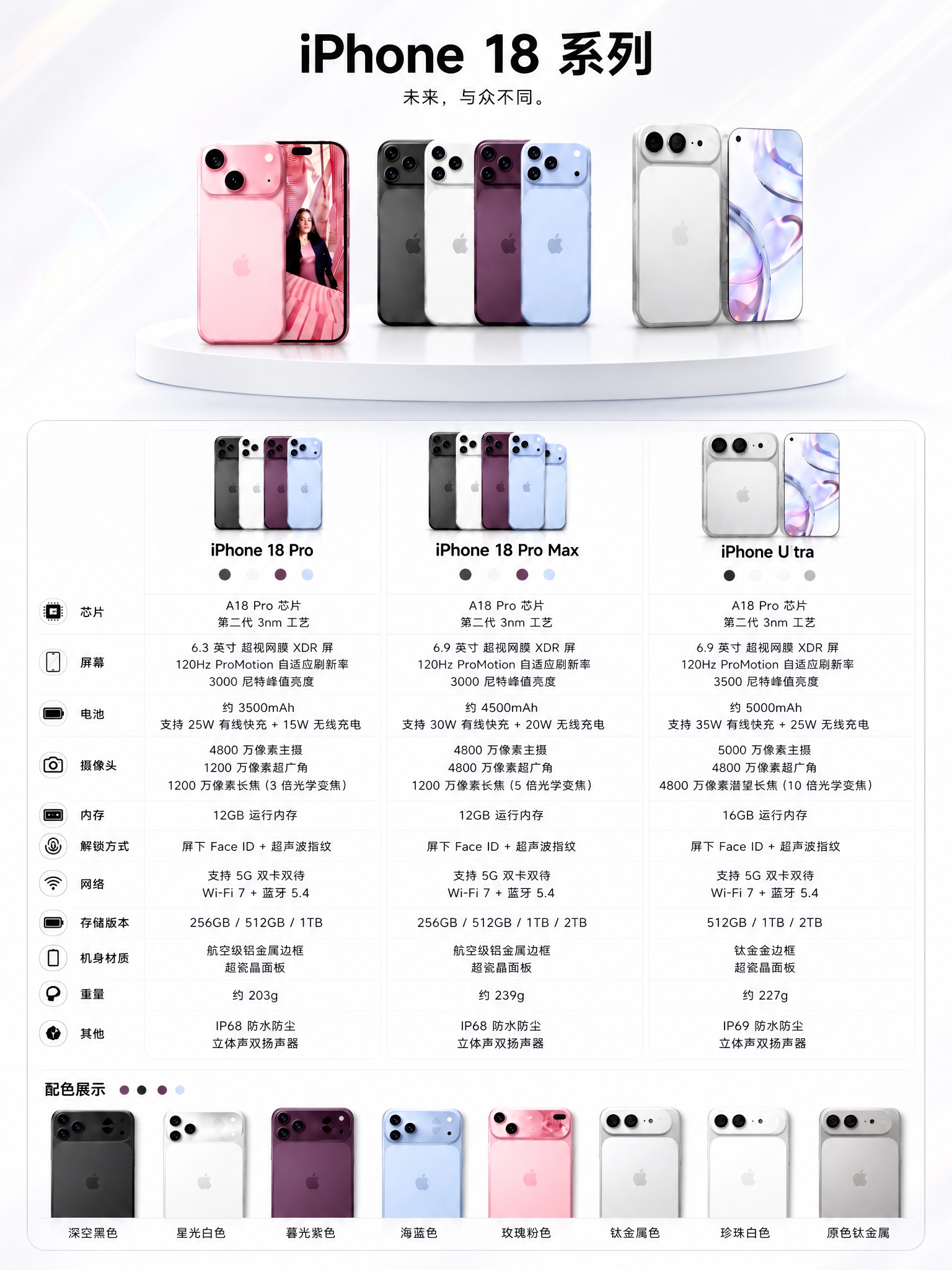 3:4竖版商业数码海报，纯净瓷白色背景，微弱冰白镭射细碎光晕，… - 图片创意预览