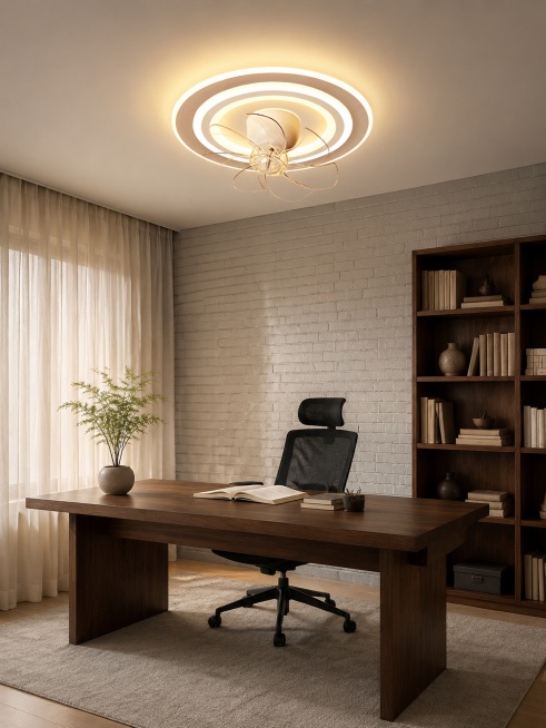 吸顶灯风扇，严格参照上传产品图https://gdesign-dam-hz.dancf.com/37052420040020105/a38518ffc811425398ae4609b6f997a9.j预览效果