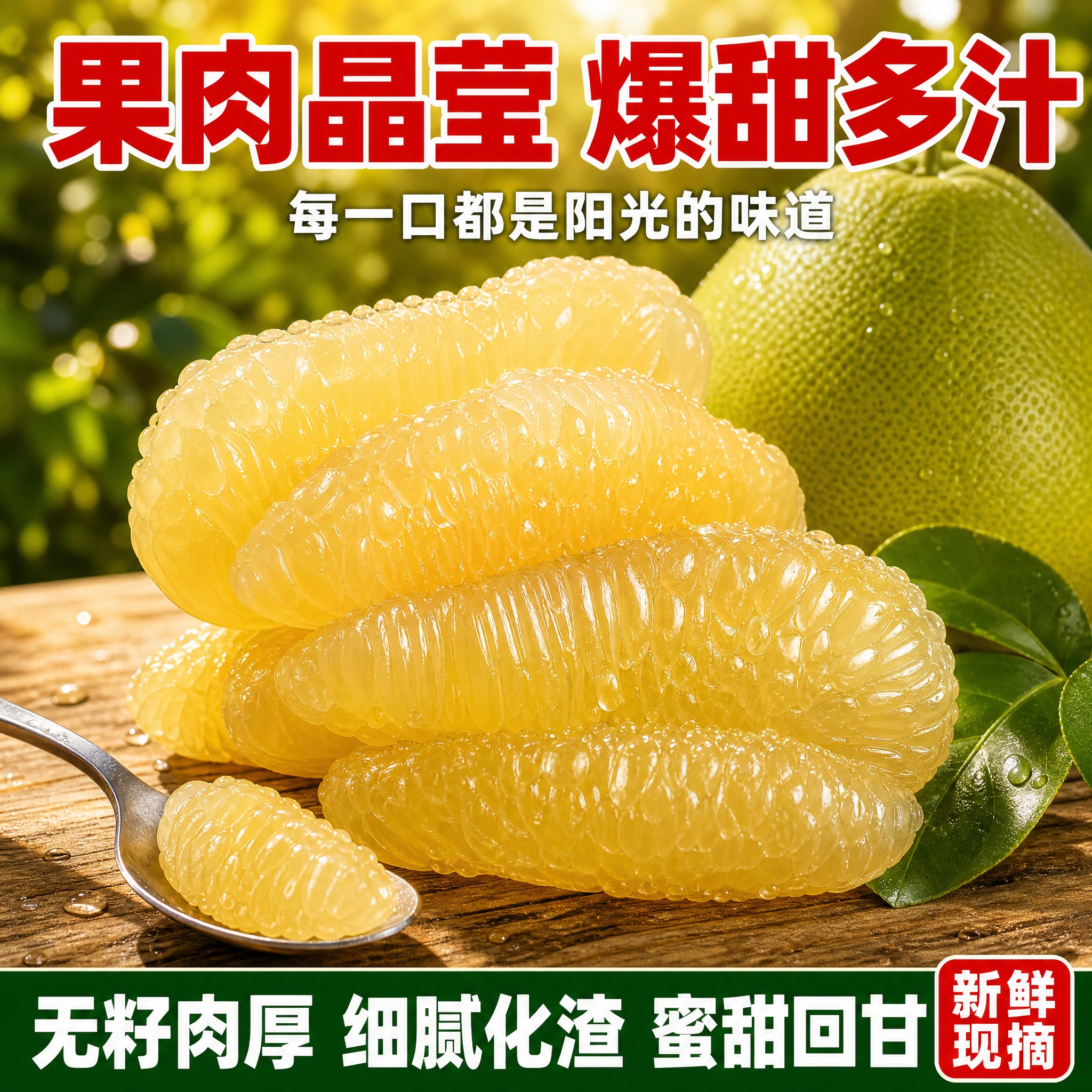 [主图2 细节特写] 台湾麻豆文旦柚 果肉微距细节主图 拼多多… - 图片创意预览