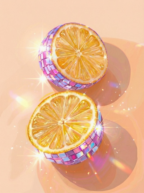 在迪斯科球的镜面方块上添加粉、紫、蓝等彩色反光，减少银色占比预览效果