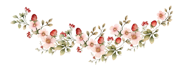 把绳子上的花卉和枝叶独立出来，白底
