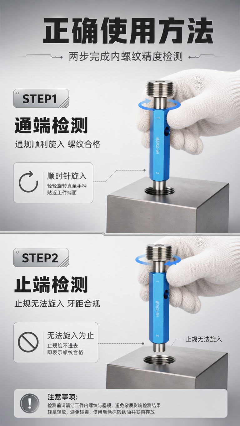 [商品] 使用【图8】M33×2-6H蓝色手柄螺纹塞规；保留通… - 图片创意预览