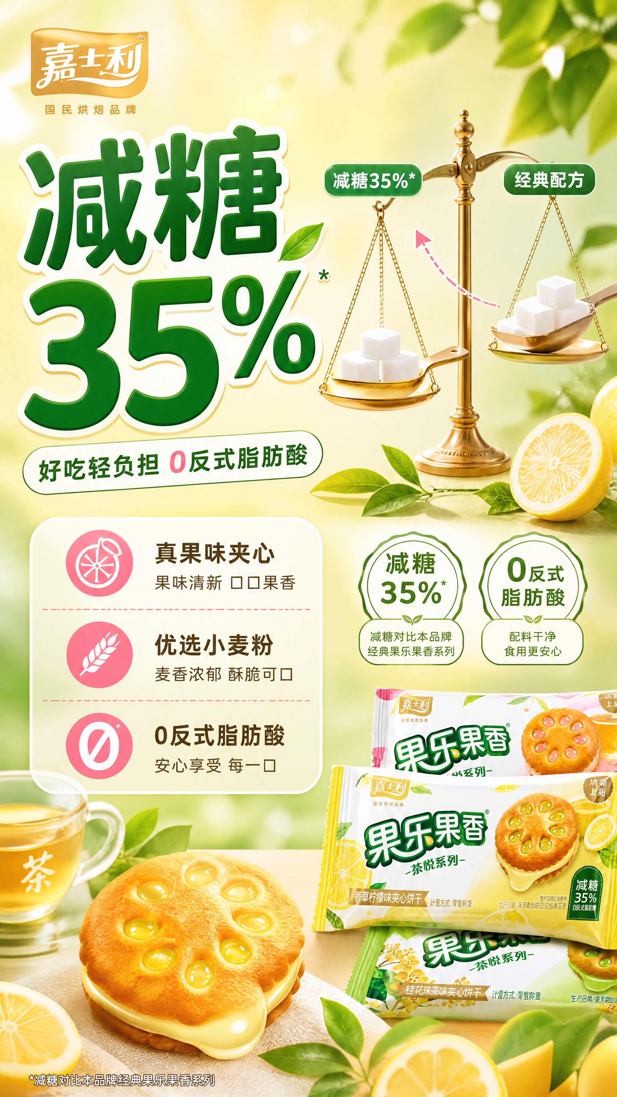 [商品] 使用【图1】嘉士利果乐果香茶悦系列夹心饼干（以香草柠… - 图片创意预览