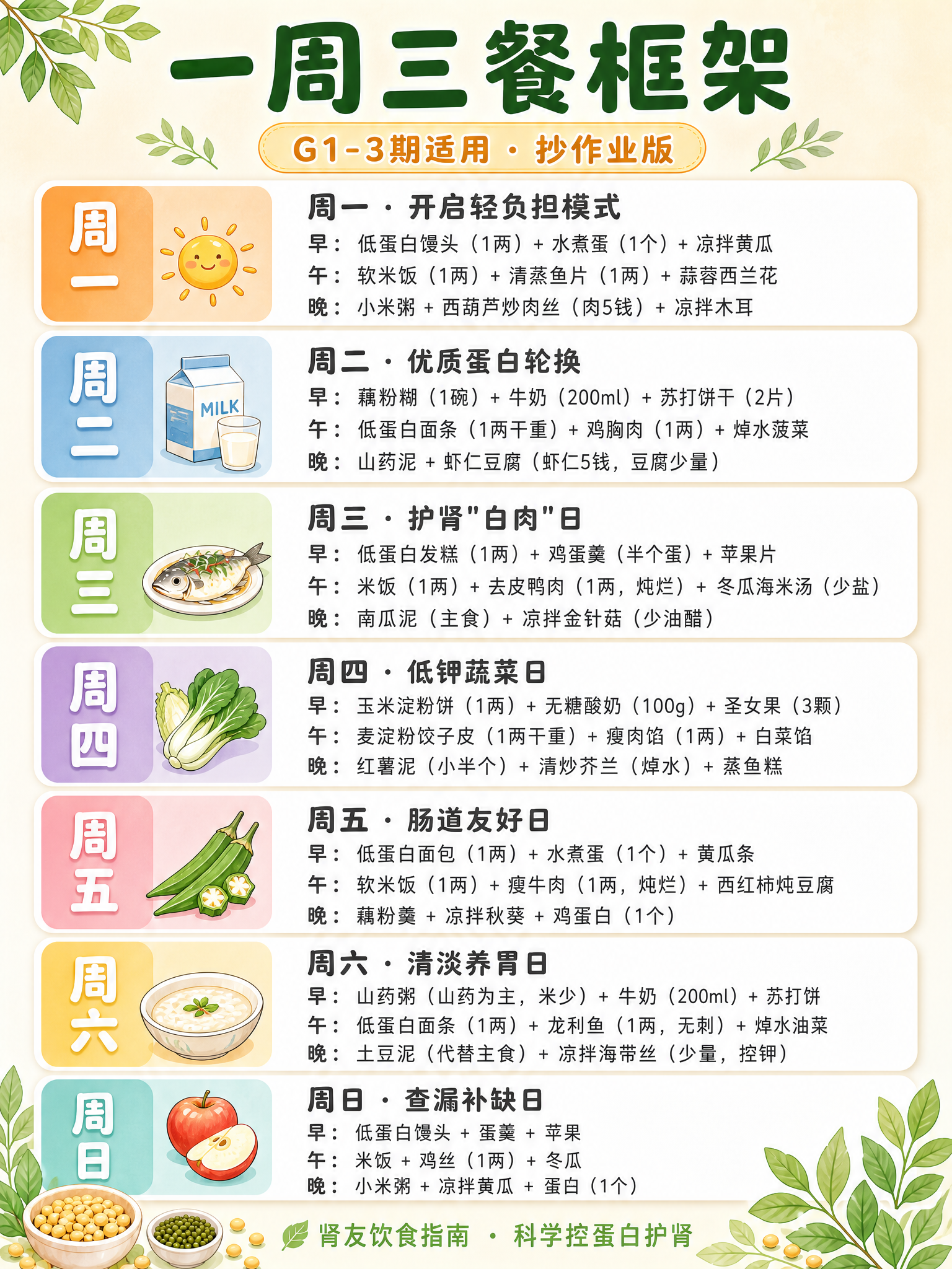 参考图1的清新手绘插画风，设计一张竖版肾病饮食科普长图海报，浅… - 图片创意预览