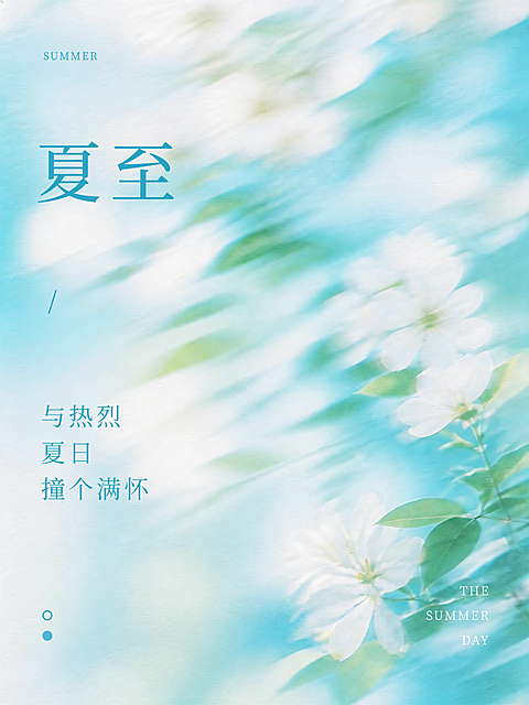 夏至节气祝福文案语录小红书封面