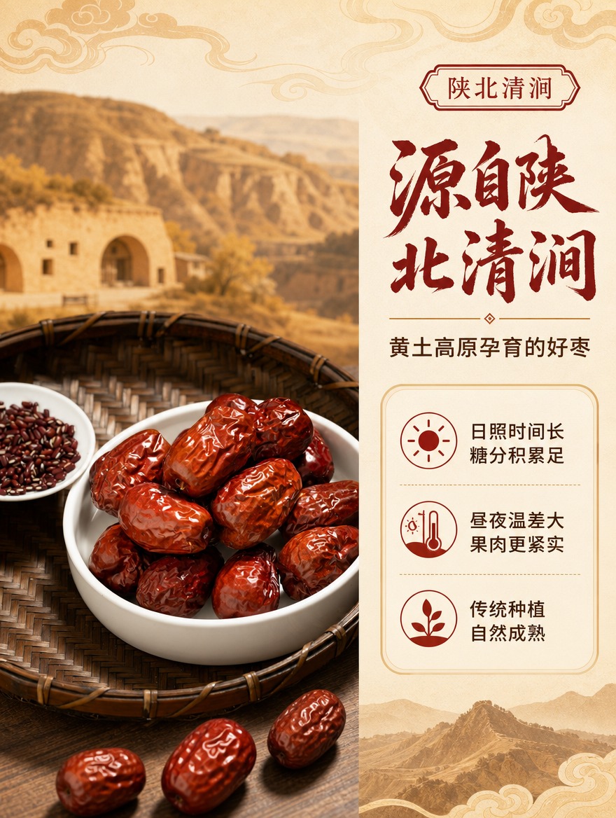 [商品] 使用【图3】竹编盘装红枣场景图；保留红枣外形、颜色、… - 图片创意预览