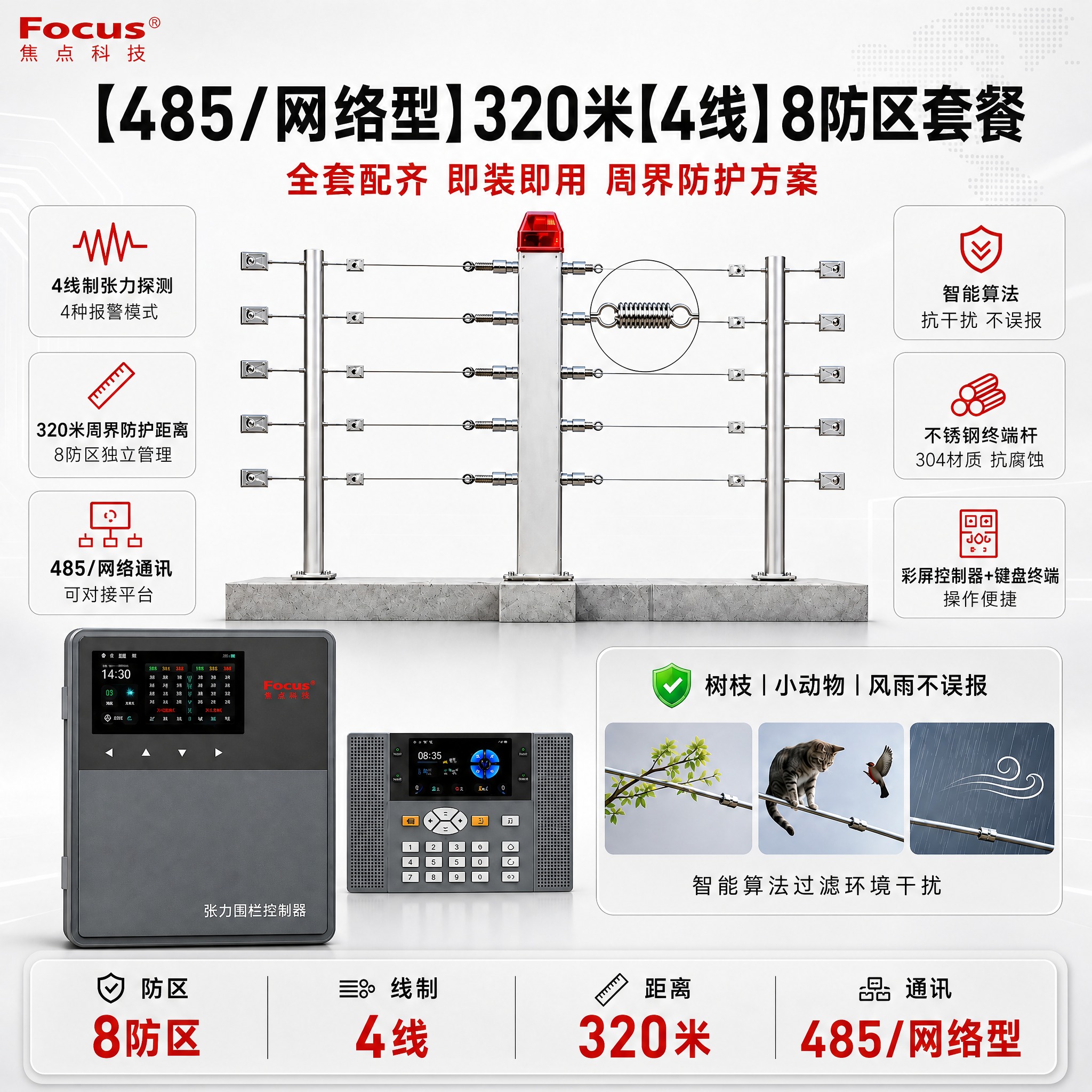 [主图-1] 【485/网络型】320米【4线】8防区套餐首图… - 图片创意预览