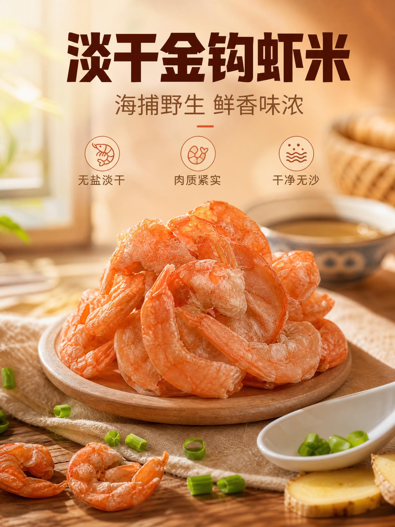 [商品] 使用【图1】真实虾米（海米）产品图；严格锁定虾米原有… - 图片创意预览