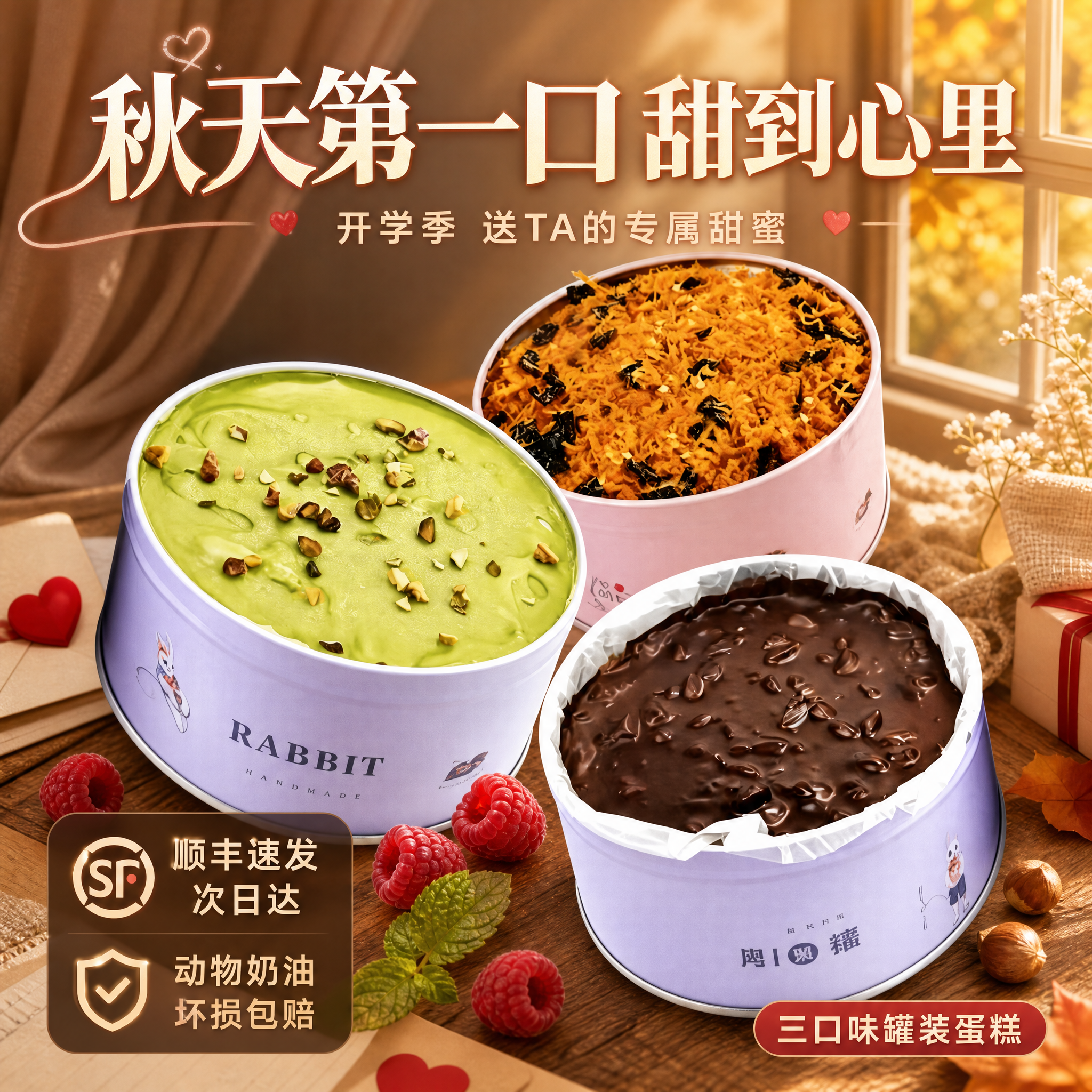 [主图-2] 主题：秋天第一口 送男女朋友 开学季零食大礼包。… - 图片创意预览