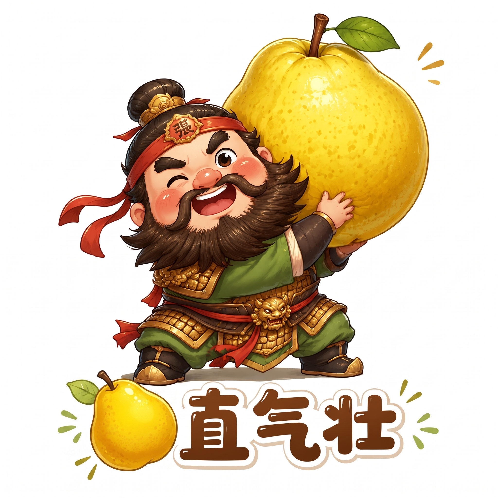 让梨变金黄色不发污，饱和度高，四个字描边清晰 - 图片创意预览