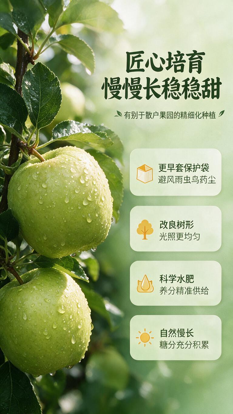 [商品] 使用【图4】带水珠的挂枝青苹果图；保留青苹果青黄果皮… - 图片创意预览