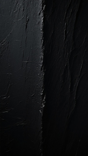 一张深黑色的垂直纹理背景图，整体呈现出细腻的磨砂质感，表面有自然的细微划痕和不规则的深色纹理走向，色调均匀统一，没有明显的色彩变化和高光阴影对比，营造出一种沉稳、内敛且略带粗犷的视觉氛围，适合作为设计作品的背景素材。预览效果