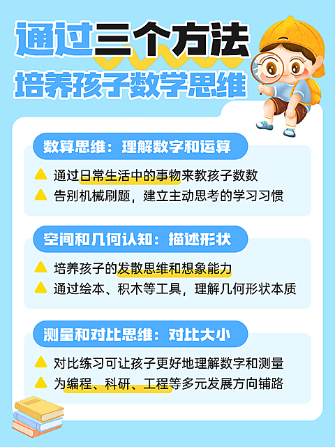 育儿教育少儿数学思维培训知识科普小红书配图